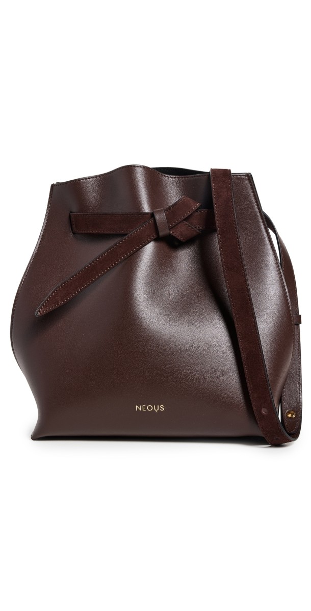 NEOUS Himalia Leather Crossbody Bag Dark Chocolat