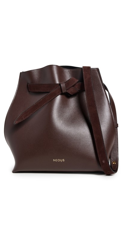 NEOUS Himalia Leather Crossbody Bag Dark Chocolat