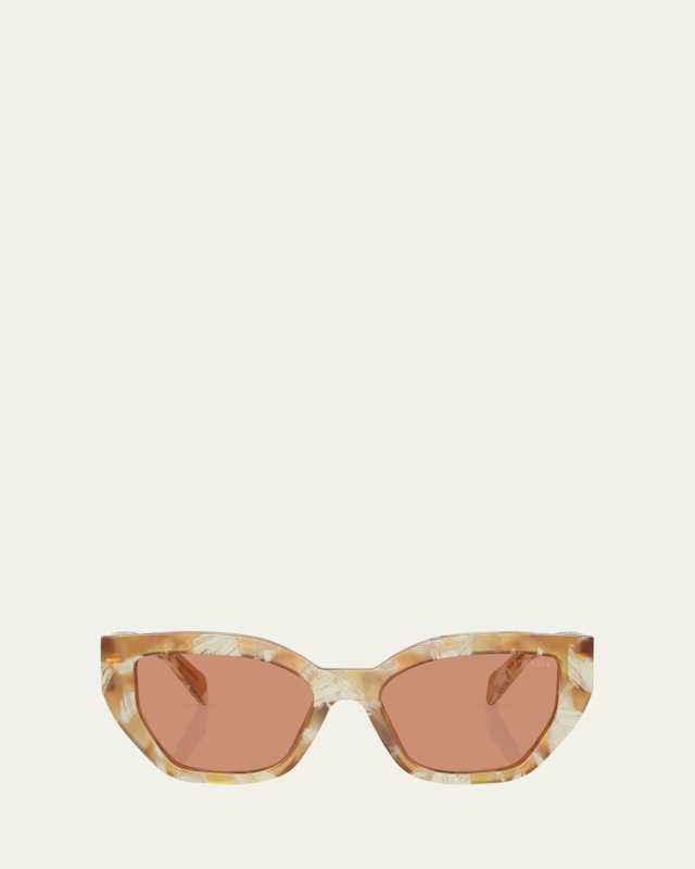 Logo Acetate Butterfly Sunglasses