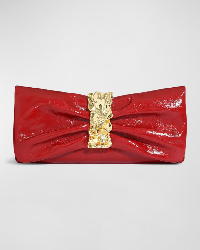 Golden Ribbon Convertible Leather Shoulder Bag