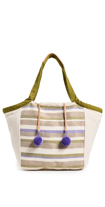 Mercado Global Rosa Tote Woodland Stripes