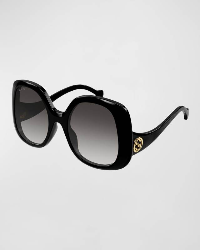 GG Oversized Round Injection Plastic Sunglasses