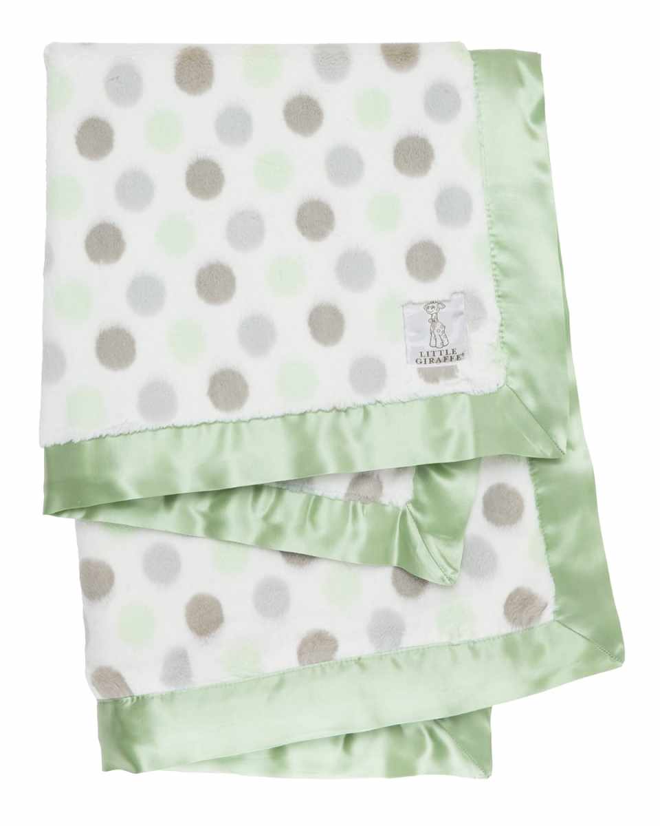 Luxe Dot Printed Plush Baby Blanket