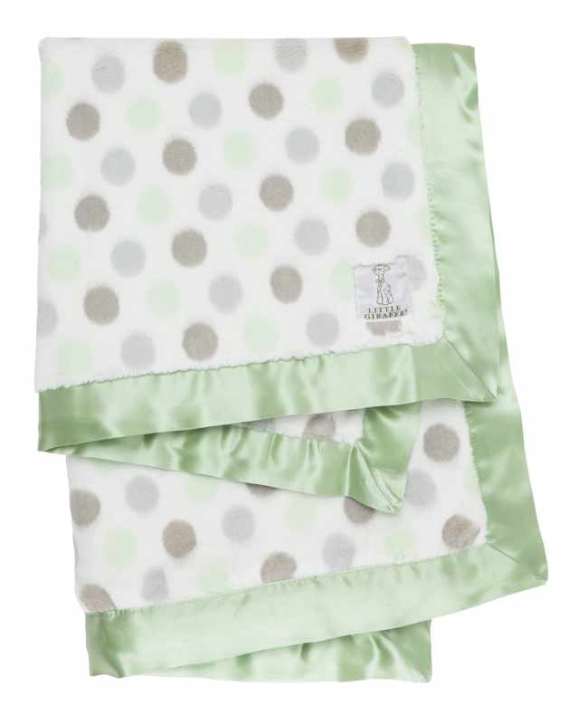 Luxe Dot Printed Plush Baby Blanket