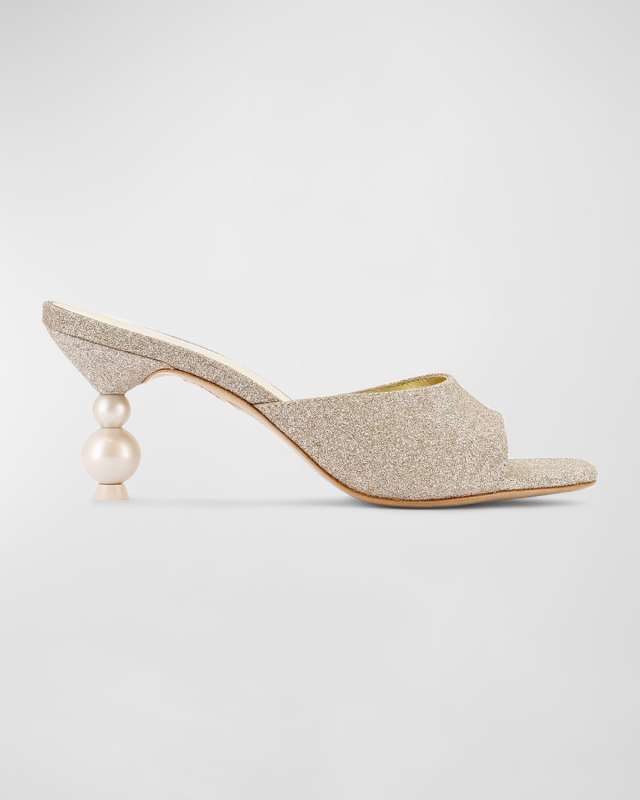 Pearla Glitter Mule Sandals