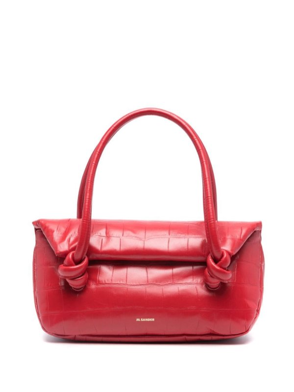 small crocodile-effect shoulder bag
