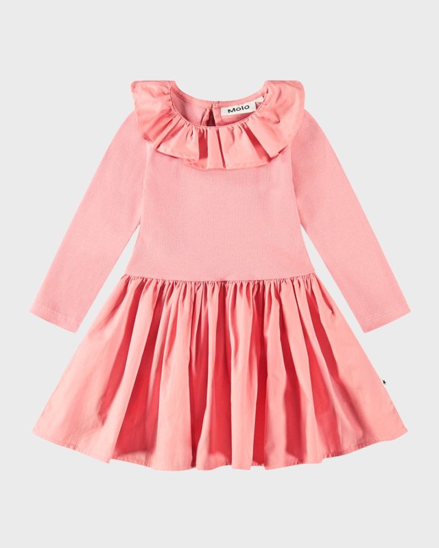 Girl's Crystala Ruffle Dress, Size 6M-2