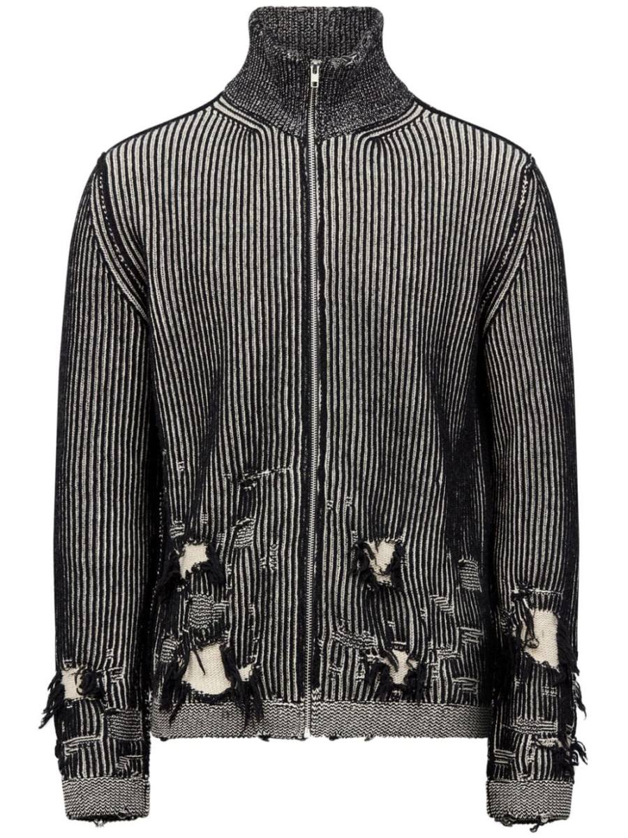 ripped detailing jacket