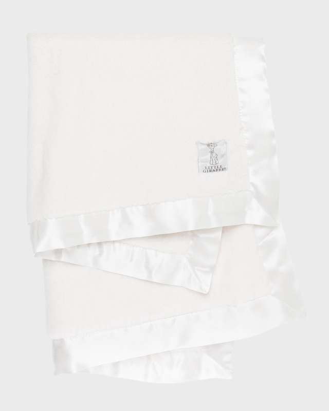 Luxe Solid Plush Baby Blanket w/ Solid Border