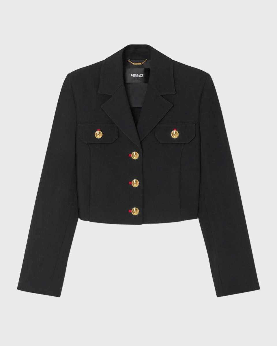 Fluid Wool Gabardine Single-Breasted Informal Jacket