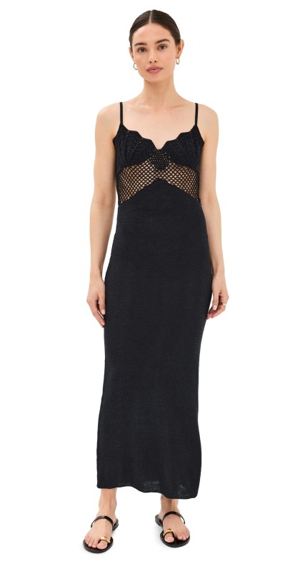 STAUD Tara Dress Black