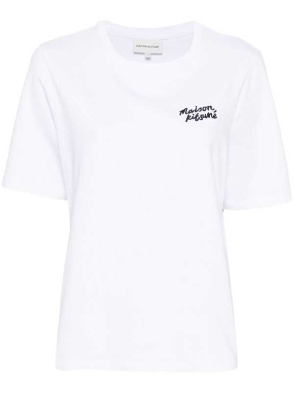 logo-embroidered cotton T-shirt