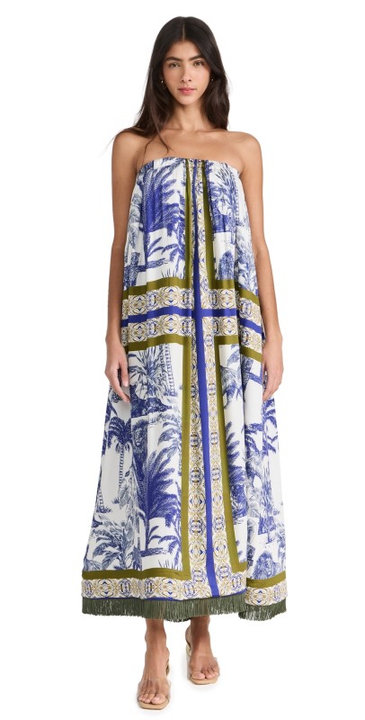 Dur Doux Palmieraxi Dress Blue, Green, White