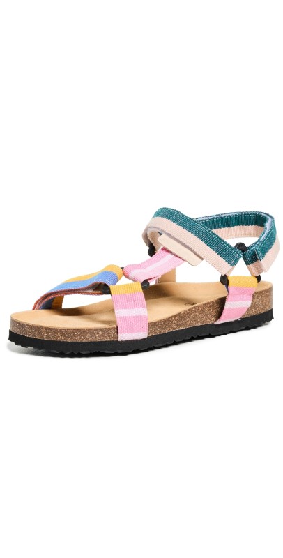 Shekudo Yamba Sandals Multicolour Stripe