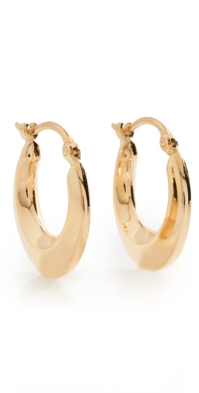 Ariel Gordon Jewelry 14k Helium Knife Edge Hoops Gold