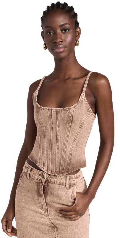 Lioness Capri Corset Top Tan Wash