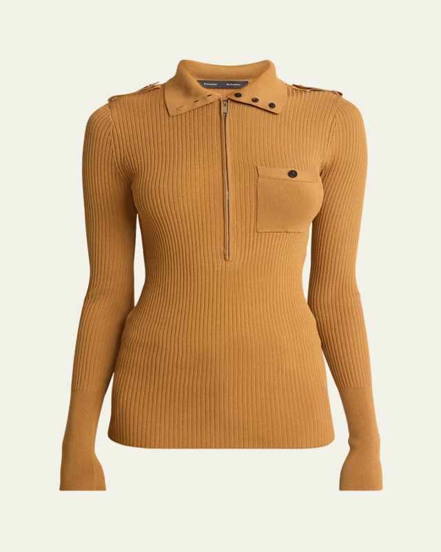 Norah Turtleneck Zip Knit Sweater