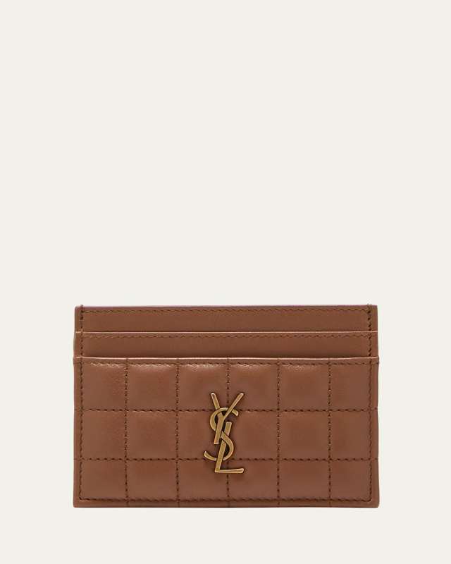 Cassandre YSL Card Case in Quilted Smooth Leather