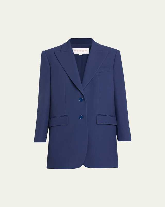 Crepe Sable Boyfriend Blazer Jacket