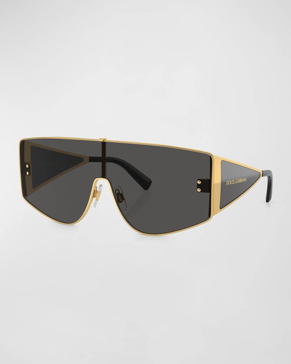 Logo Metal & Plastic Shield Sunglasses