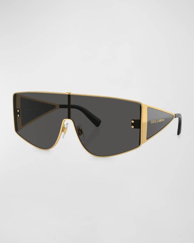 Logo Metal & Plastic Shield Sunglasses