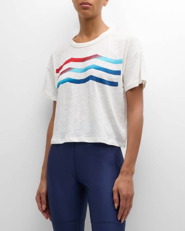 Americana Waves Crewneck T-Shirt