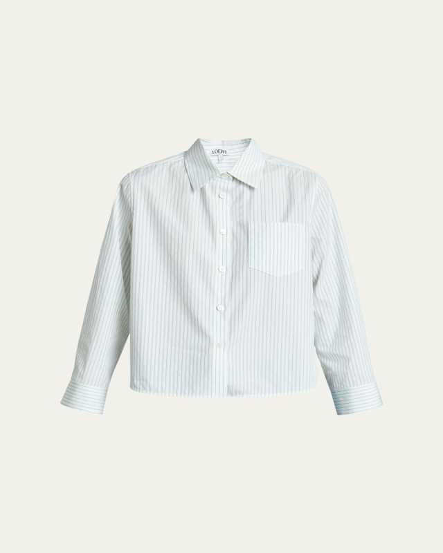 Stripe Tie-Back Button Down Top