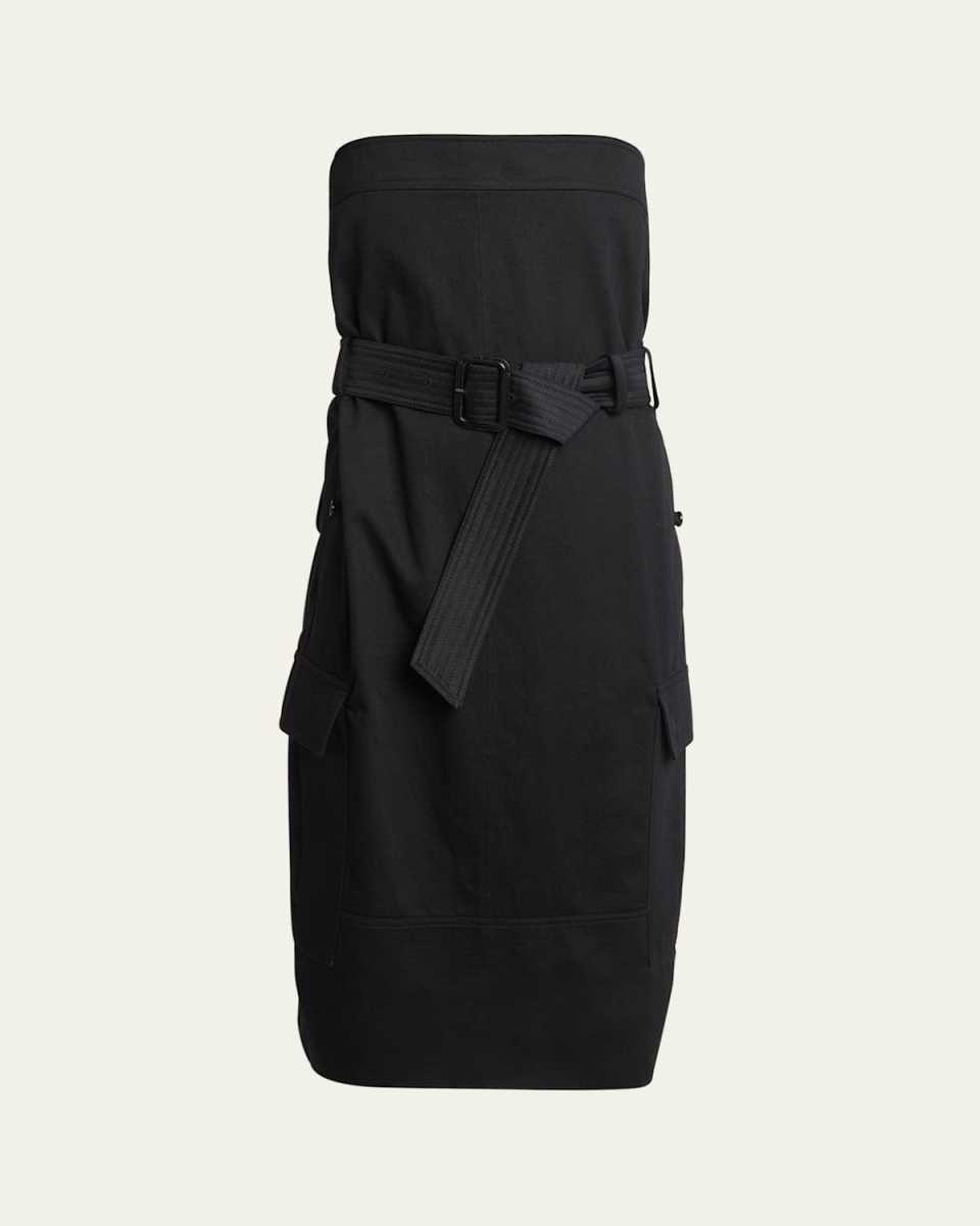 Strapless Belted Cargo Dress