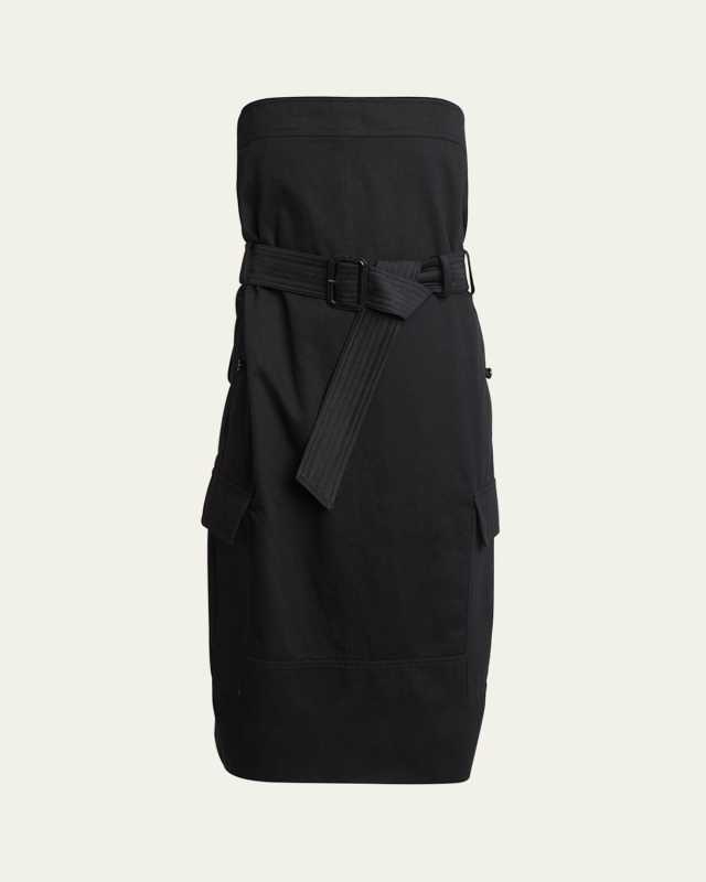 Strapless Belted Cargo Dress