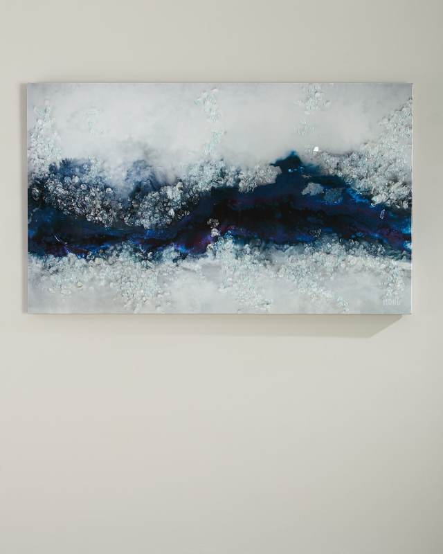"Mystic River" Handmade Print Art on Canvas by Mary Hong