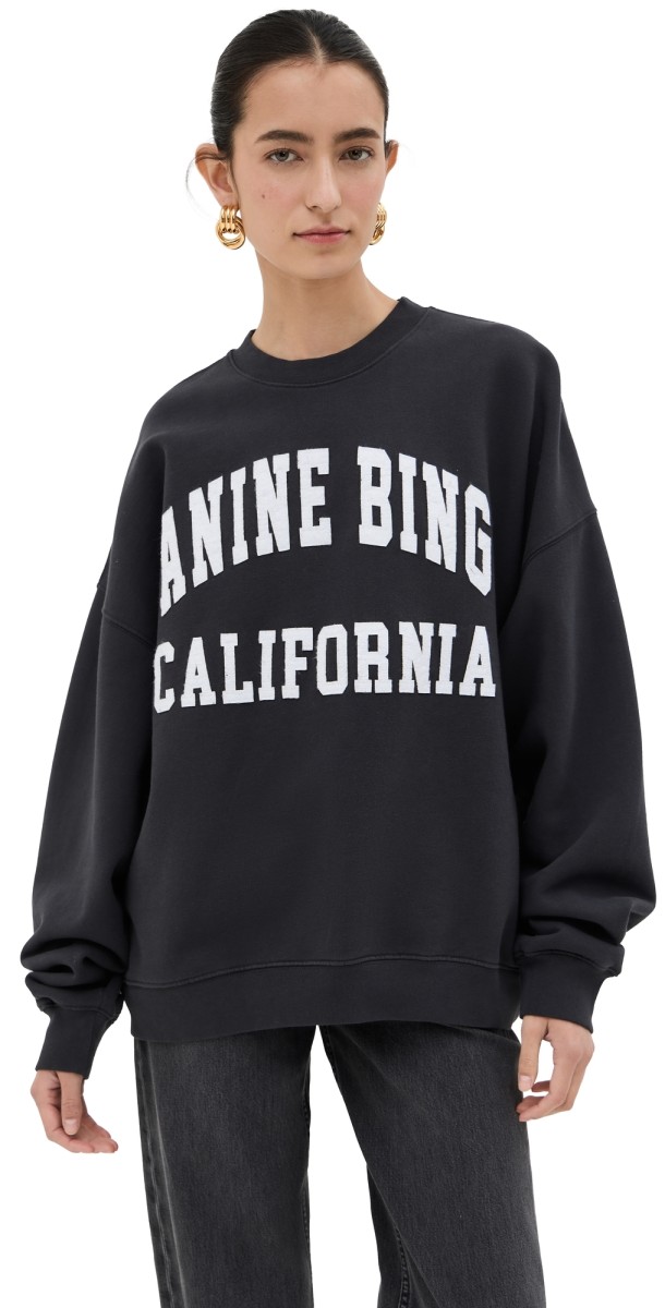 ANINE BING Miles Sweatshirt Vintage Black
