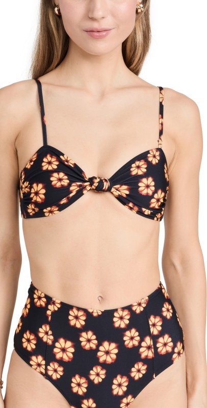 RHODE Anja Top Black Bombay Bloom