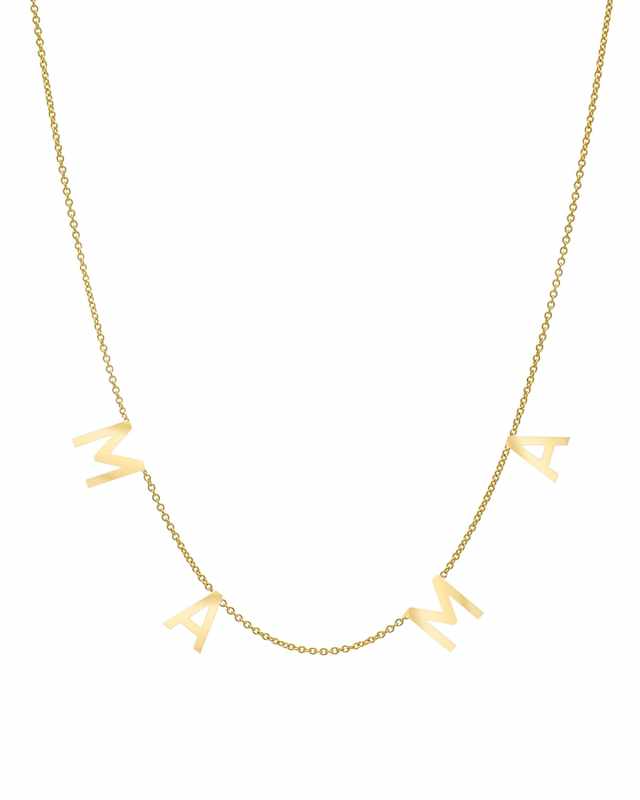 14k Spaced MAMA Necklace