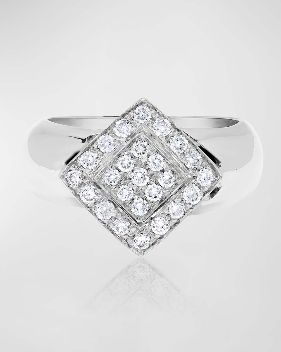 18K White Gold 25 Diamond Ring, Size 8.5