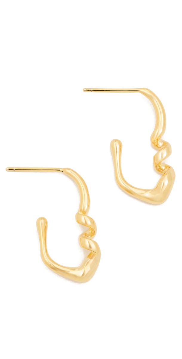 By Adina Eden Open Hoop Earrings Gold