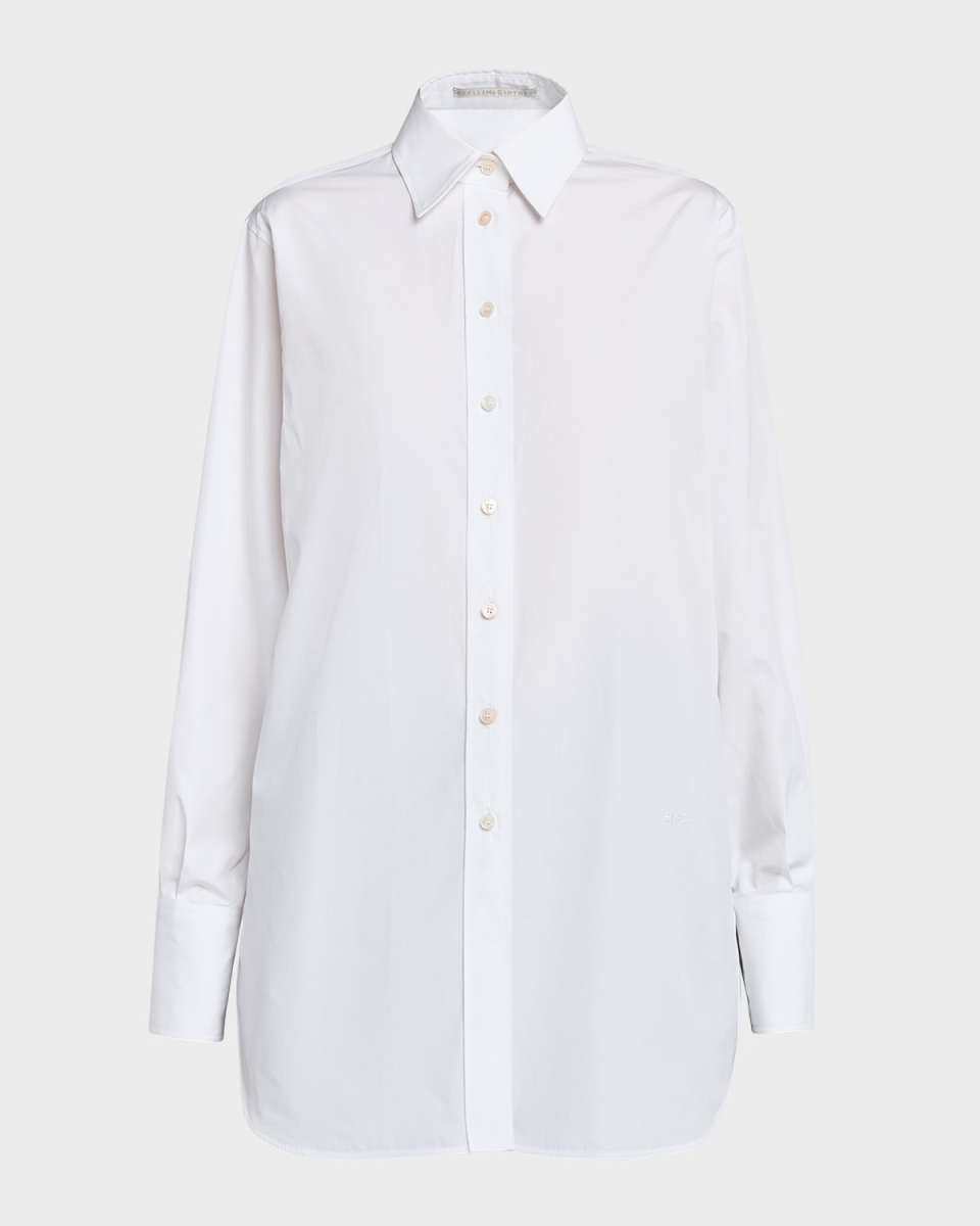 Button-Front Shirt with Snap Button Sleeves