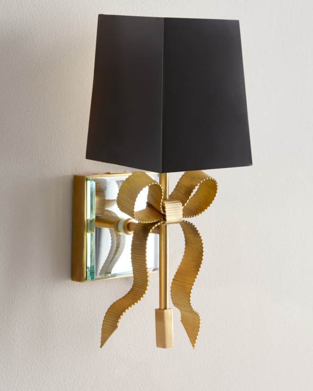 Small Ellery Grosgrain Bow Sconce