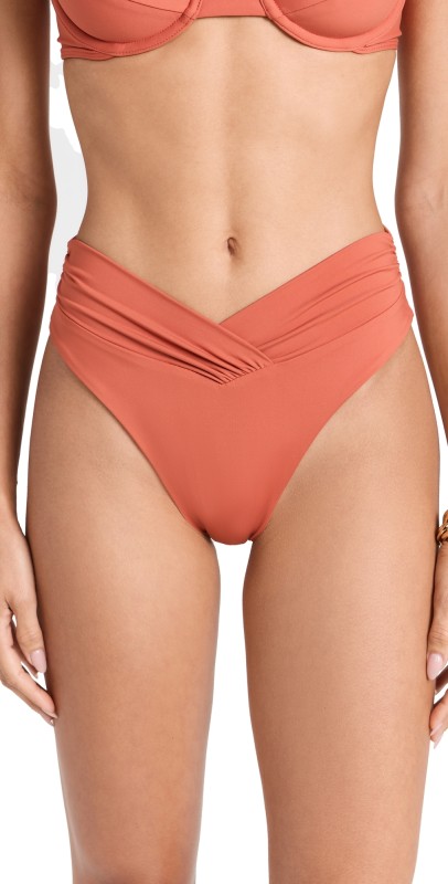 Riot Swim Pico Bikini Bottoms Rust