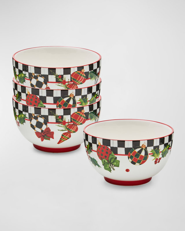 Deck the Halls Breakfast Bowls, Set of 4