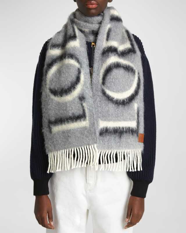 Logo Wool & Mohair Scarf