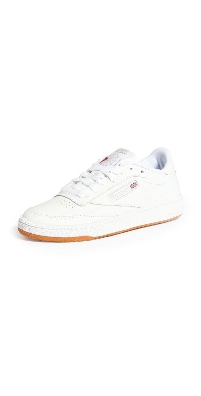 Reebok Club C 85 Classic Lace Up Sneakers White/Light Grey