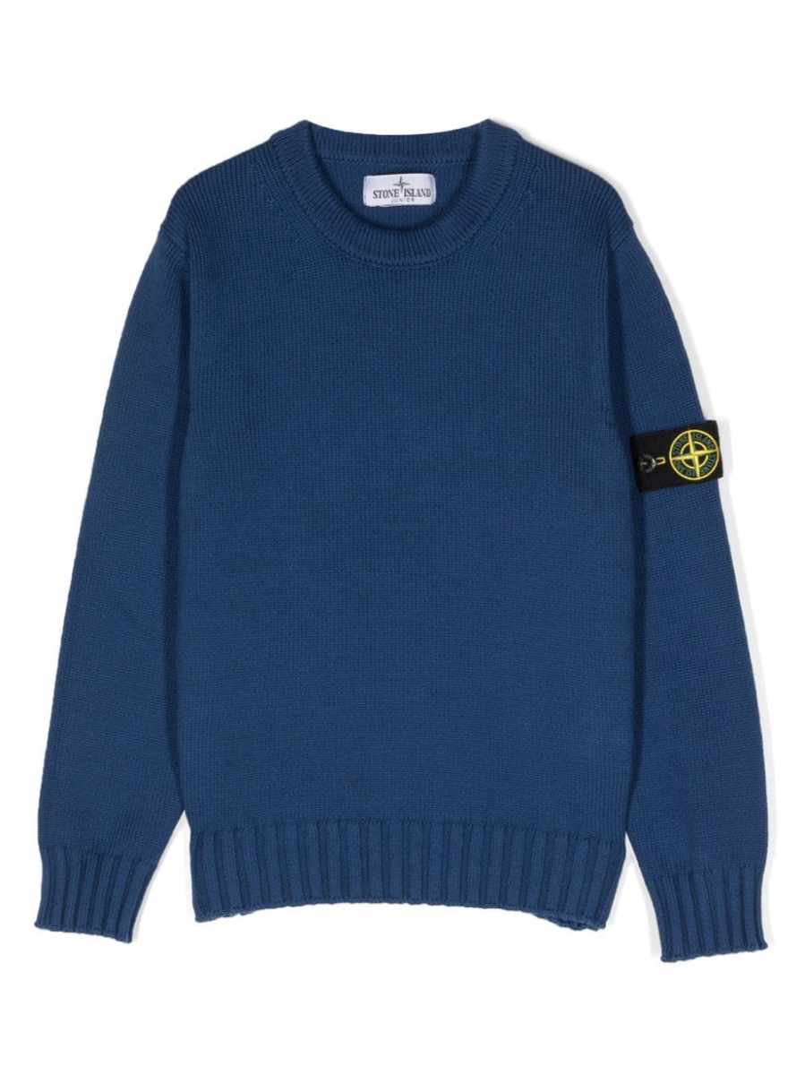 Compass-logo cotton-blend jumper