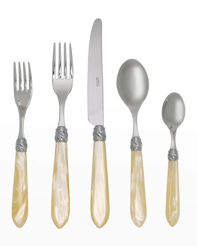 Diana 5-Piece Place Setting, Pearl