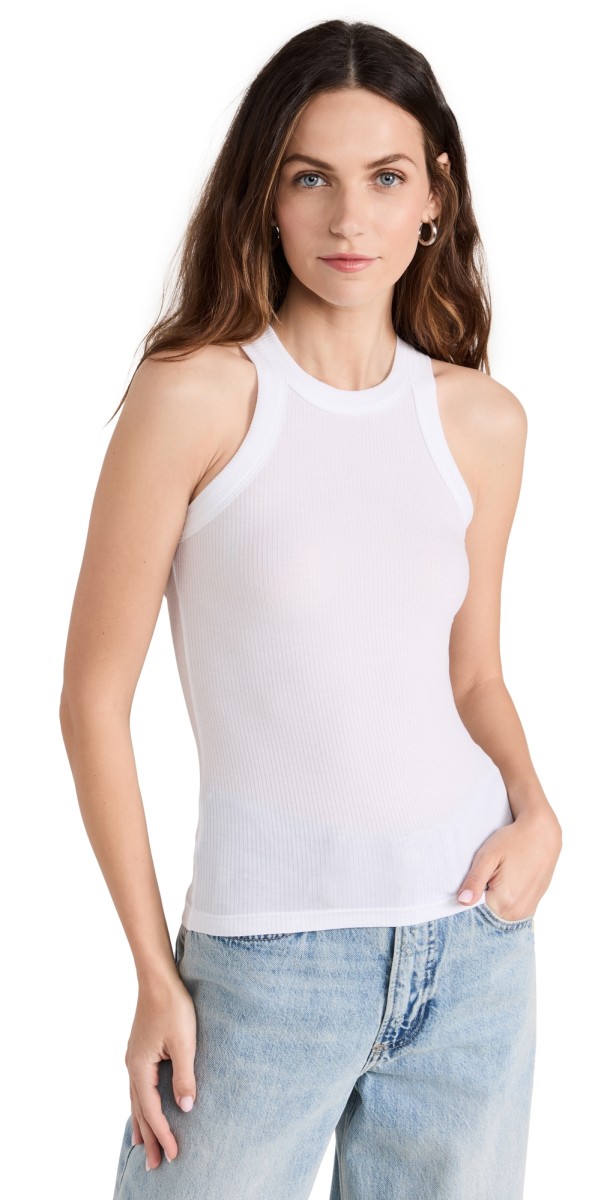 WSLY Rivington Ribbed Tank White
