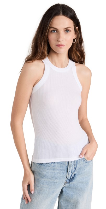 WSLY Rivington Ribbed Tank White