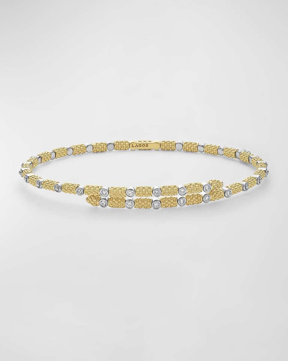 18K Signature Caviar Diamond Slim Setting Bracelet