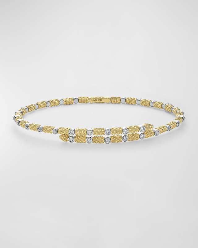 18K Signature Caviar Diamond Slim Setting Bracelet