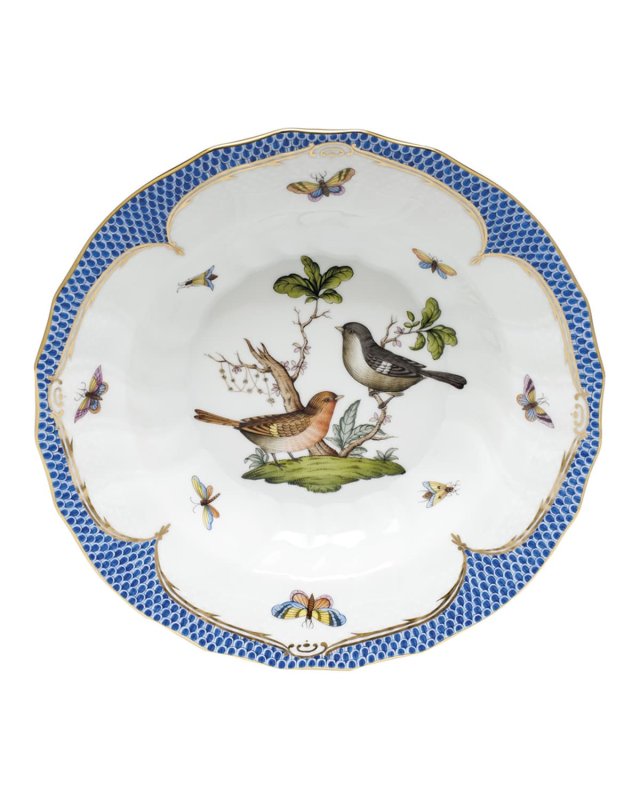 Rothschild Blue Motif 05 Rim Soup Bowl