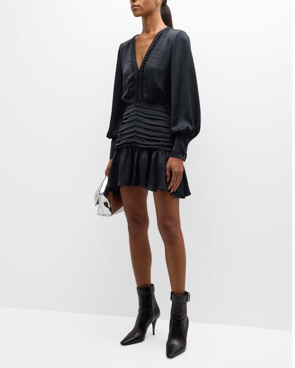 Faith Long-Sleeve Mini Dress