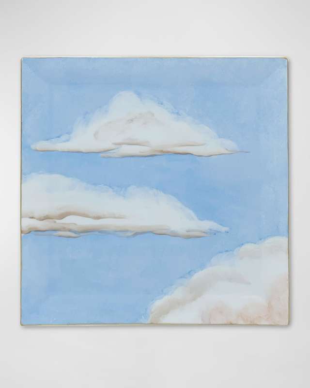 24K Gold Cloud Square Tray